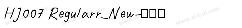 HJ007 Regularr_New字体转换